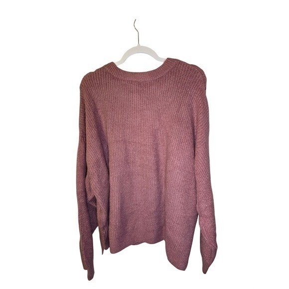 ana a new approach Women's Rose Pink Textured Henley Knit Sweater Plus Size 2X - Picture 6 of 6